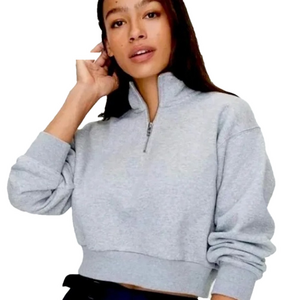TNA Gray Quarter-Zip Sweatshirt